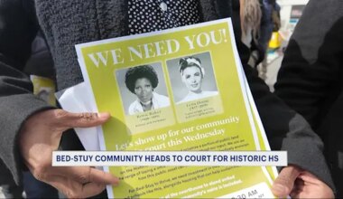 News 12 | Brooklyn | Bed-Stuy community attends court to defend development near historic Girls' High School campus
