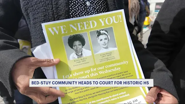 News 12 | Brooklyn | Bed-Stuy community attends court to defend development near historic Girls' High School campus