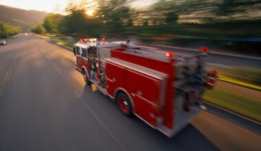 fire truck on the move