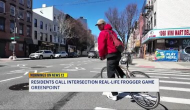 News 12 | Brooklyn | Greenpoint residents compare crossing Manhattan Avenue to game of 'Frogger'