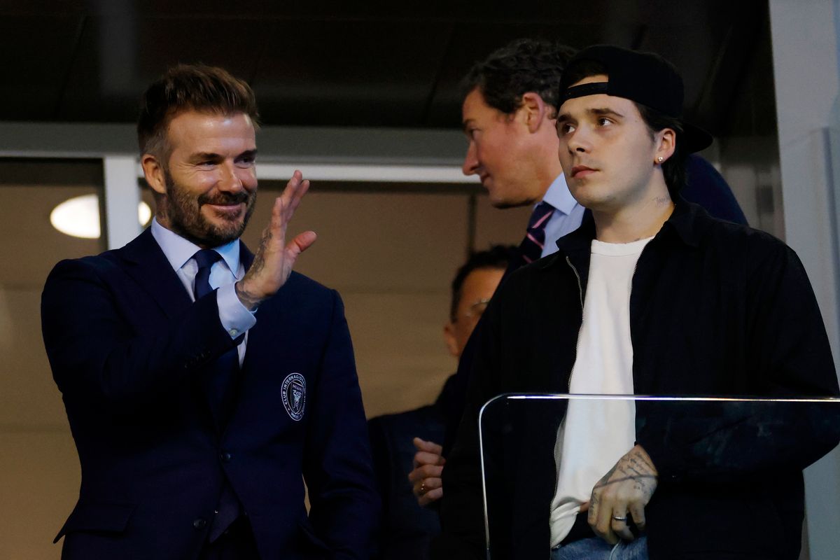 David Beckham and Brooklyn Beckham