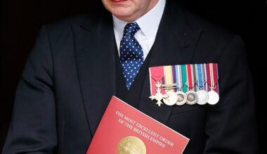 Sir Christopher Geidt pictured attending a service in 2017 as the then private secretary to Queen Elizabeth II