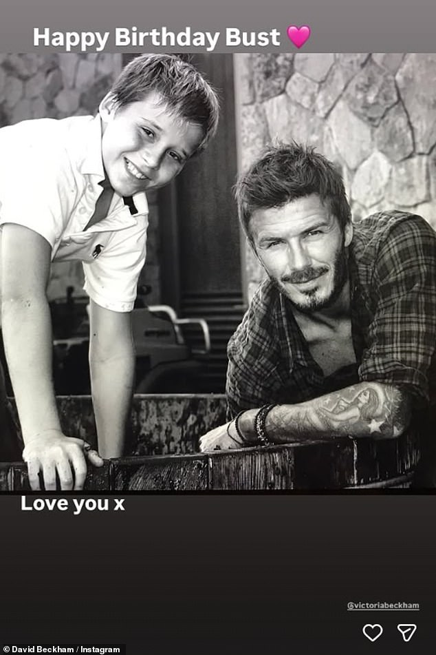 David offered a public olive branch with two Instagram posts to mark his eldest son's birthday