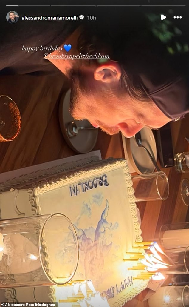 Alessandro, who directed Nicola's upcoming movie Prima, shared a snap of Brooklyn's birthday cake which was personalised with the logo of his hot sauce, Cloud 23
