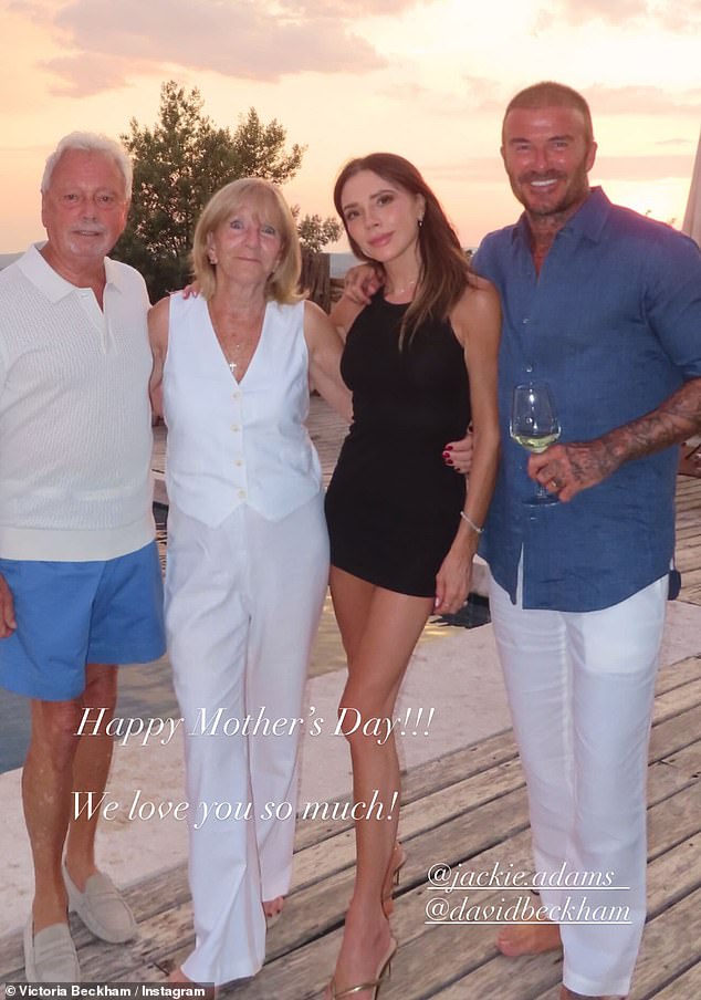 Both Victoria and David then shared other posts to their mums Jackie and Sandra to celebrate the day