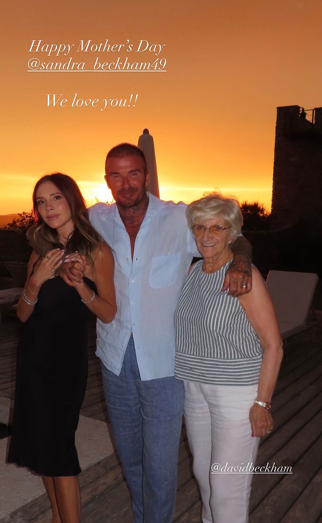 Victoria shared a variety of pictures to her Story to mark Mother's Day