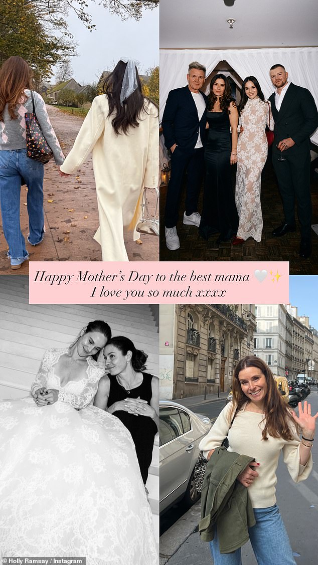 Holly Ramsay uploaded a series of sweet snaps for her mum Tana