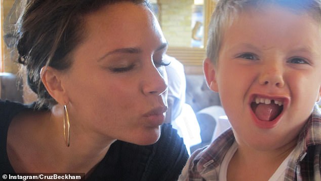 Their son Cruz shared a sweet throwback snap