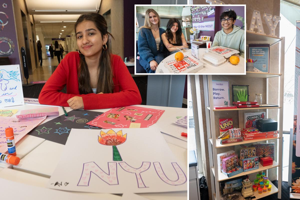 NYU launches daycare-like center where students color, play games and phones are banned