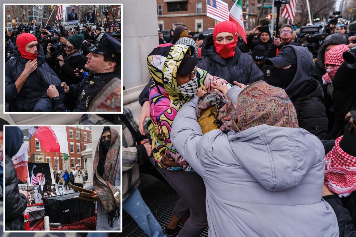 Anti-regime protester attacked at deluded NYC vigil for Khamenei