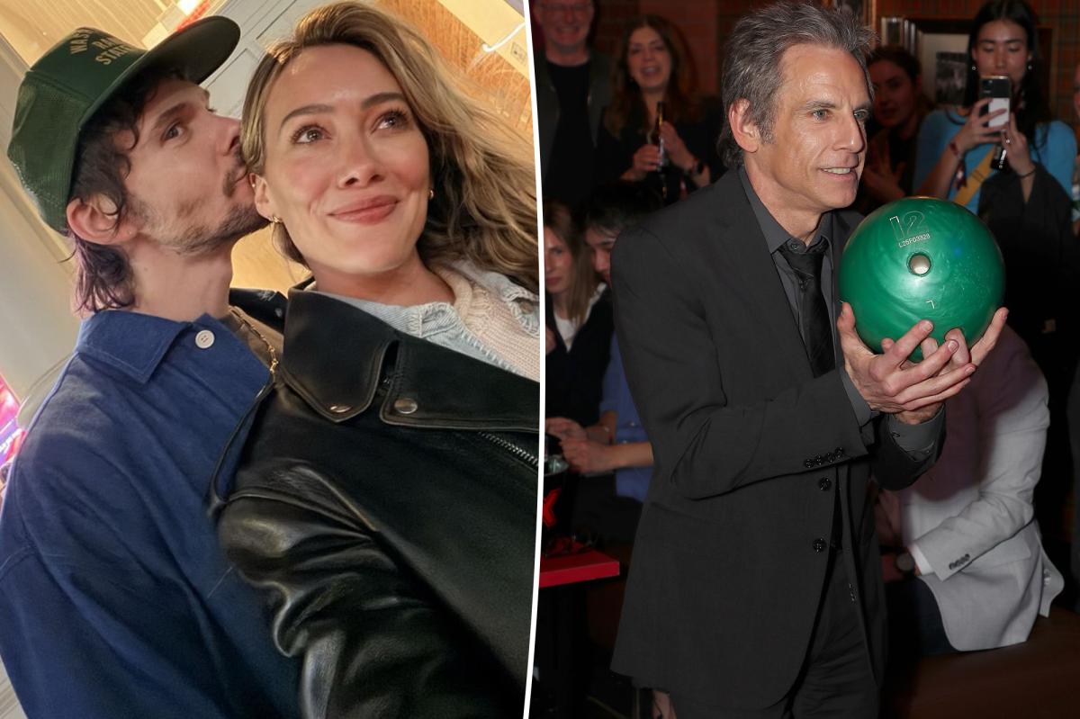 Hilary Duff and Matthew Koma take NYC, Ben Stiller goes bowling and more sightings