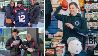 Tom Brady surprises hooky-playing superfans at grand opening of second NYC store