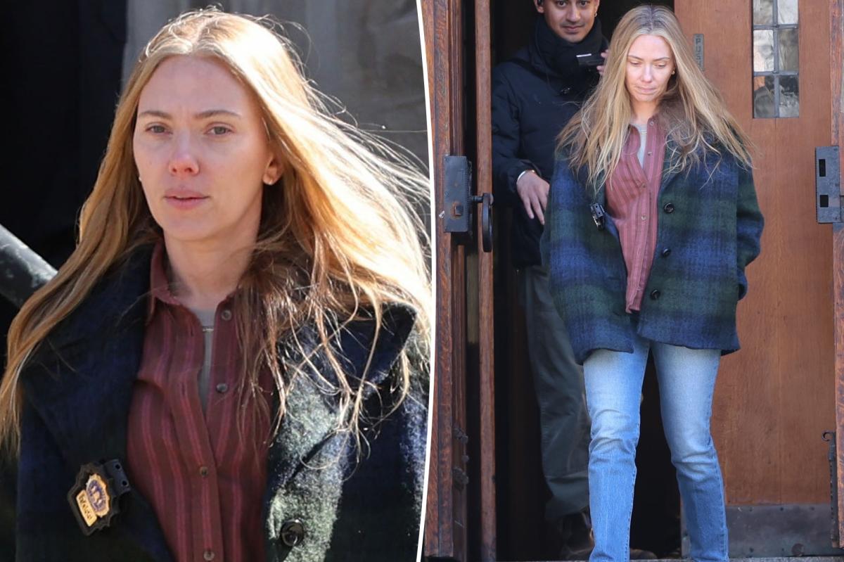 Makeup-free Scarlett Johansson spotted on set of new 'The Exorcist' film in NYC