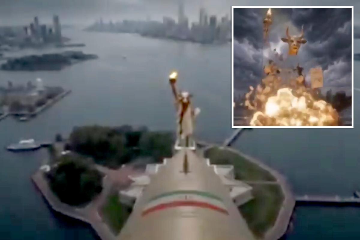 Russia, China share Iranian propaganda video featuring missile blowing up Statue of Liberty