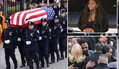 Funeral for NYPD cop who died in Mideast draws Hochul, Mamdani -- and daughter's heartfelt eulogy earns standing ovation