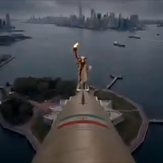 IRGC AI Video Shows Missile Strike on New York City, Statue of Liberty