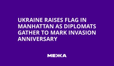 Ukraine raises flag in Manhattan as diplomats gather to mark invasion anniversary | Ukraine news
