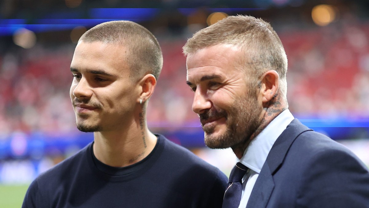 Romeo Beckham puts on united front with dad David after brother Cruz reveals 'hope' of reconciliation with Brooklyn