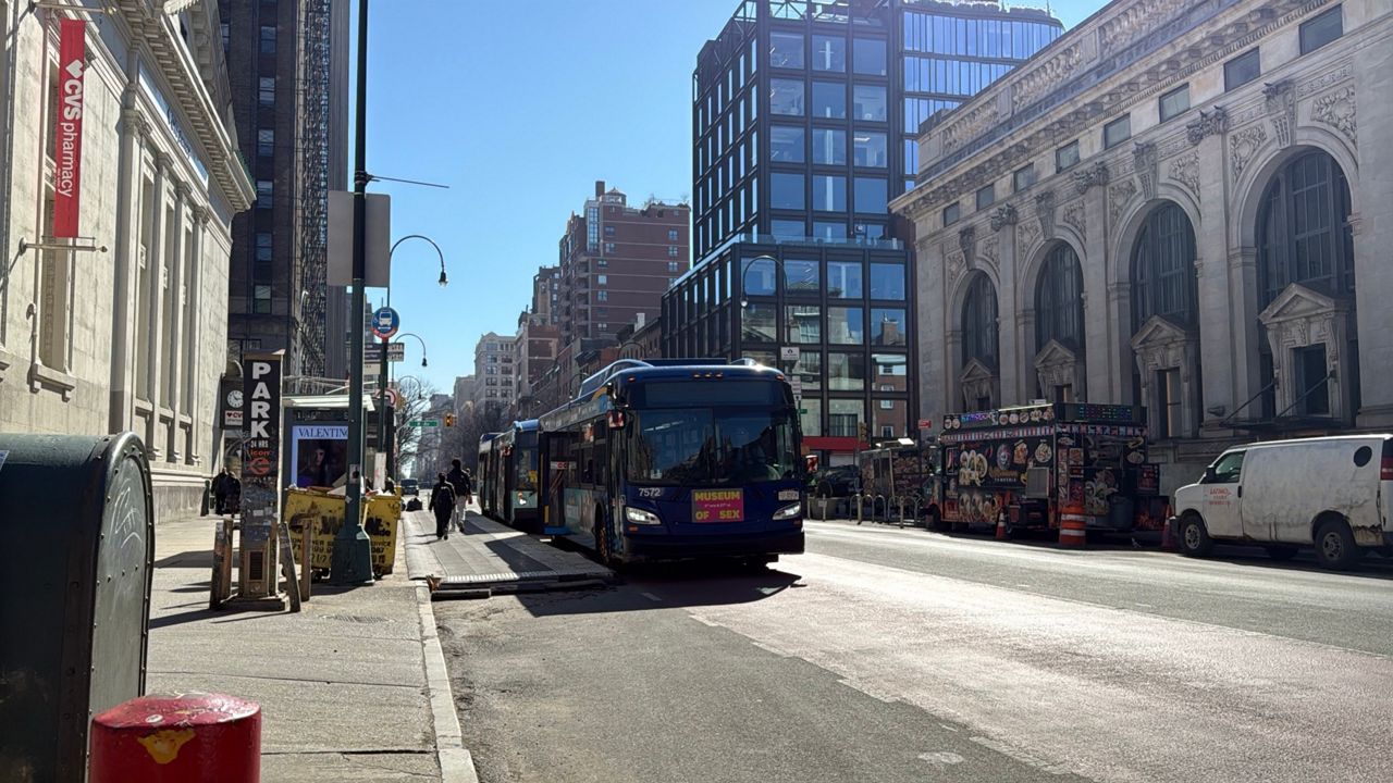New York City is seeking to redesign Manhattan's 14th Street to  improve pedestrian safety, public space and connectivity. (Spectrum News NY1/Brian Hennel)