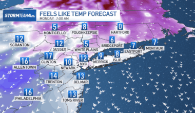 NYC weather cold temps Monday, more snow Tuesday – NBC New York