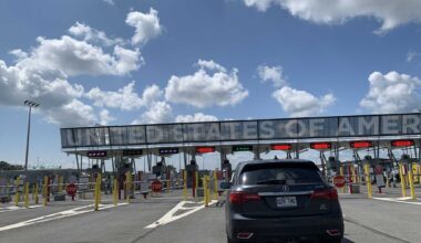 The U.S.-Canada border crossing in Champlain, Clinton County.