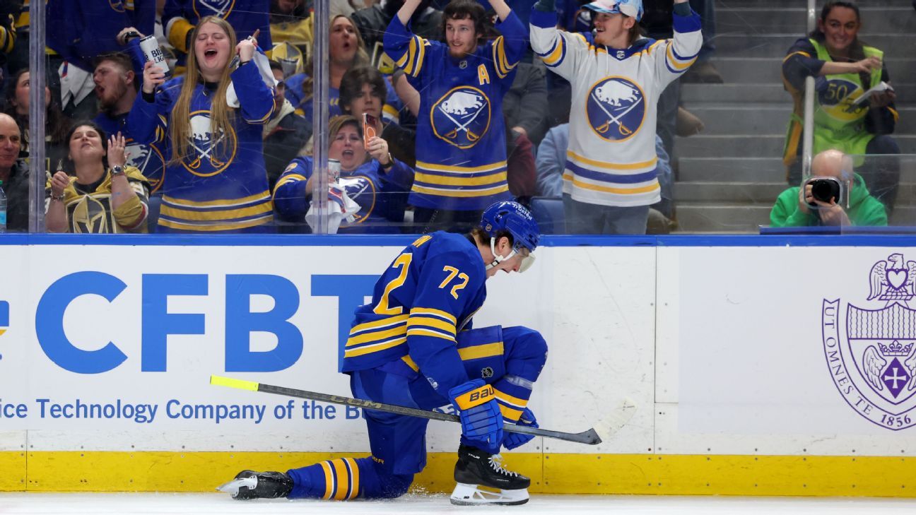 Sabres honor gold medalist Tage Thompson, who scores decisive goal