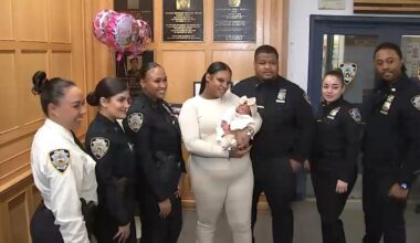 Bronx mother reunites with NYPD officers that helped deliver ger baby outside building when she went into labor