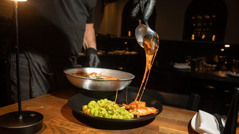 Endless cavatappi truffle pesto and burrata ravioli sorrentina at ITA...