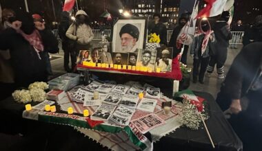 NYPD makes arrests, breaks up rowdy protest at Manhattan vigil for Ayatollah Khamenei