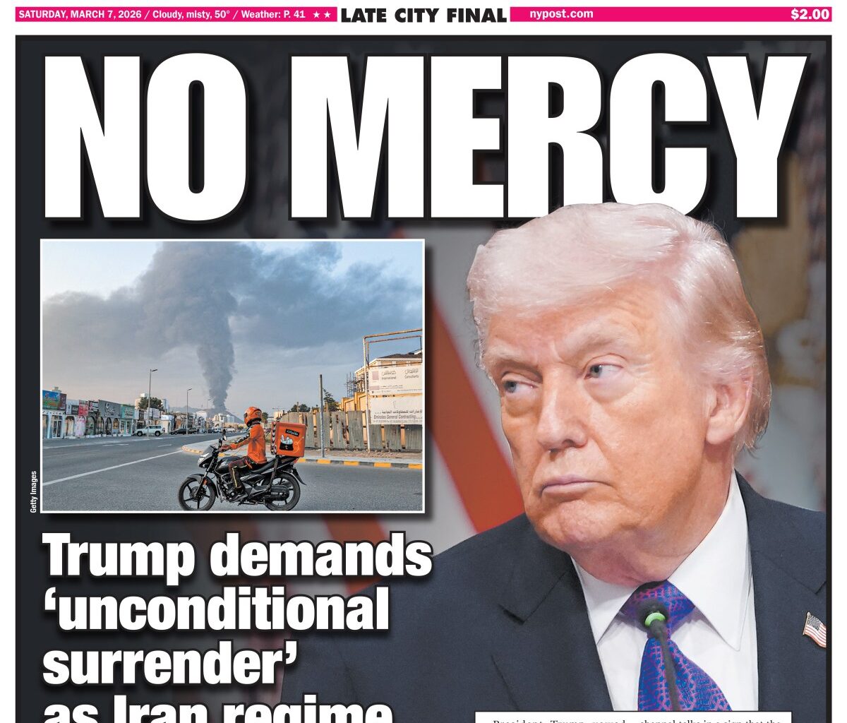 New York Post Cover for March 7, 2026