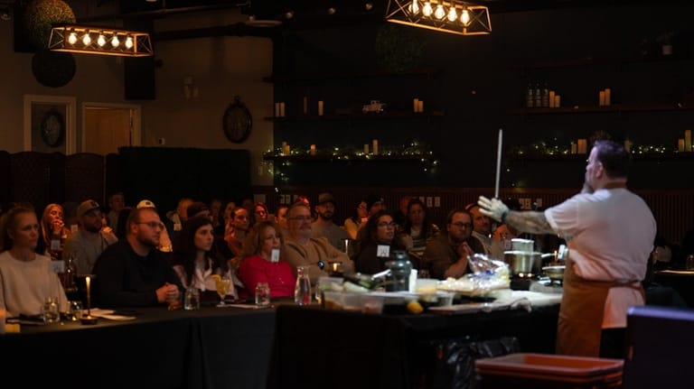 Chef Eric LeVine demonstrates how to make pasta at 317...