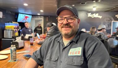 Anthony Tringale, from Syracuse, drives all over New York State to take selfie videos of himself eating at local restaurants. Photo: David Sommerstein