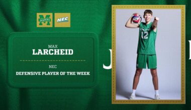 Max Larcheid Tabbed NEC Men’s Volleyball Defensive Player of the Week