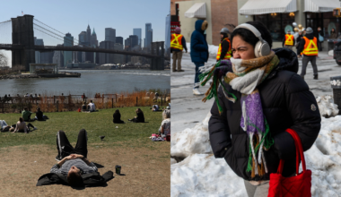 How can the Northeast go from record heat to winterlike cold in 24 hours?
