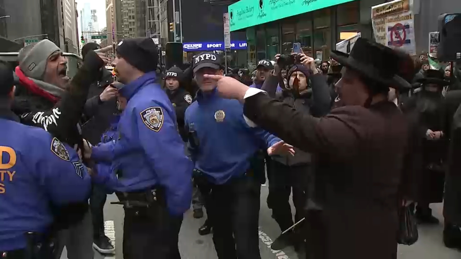 International Day of Outrage protests: Dueling pro-Palestine, Israel demonstrations clash in Times Square over Mideast crisis