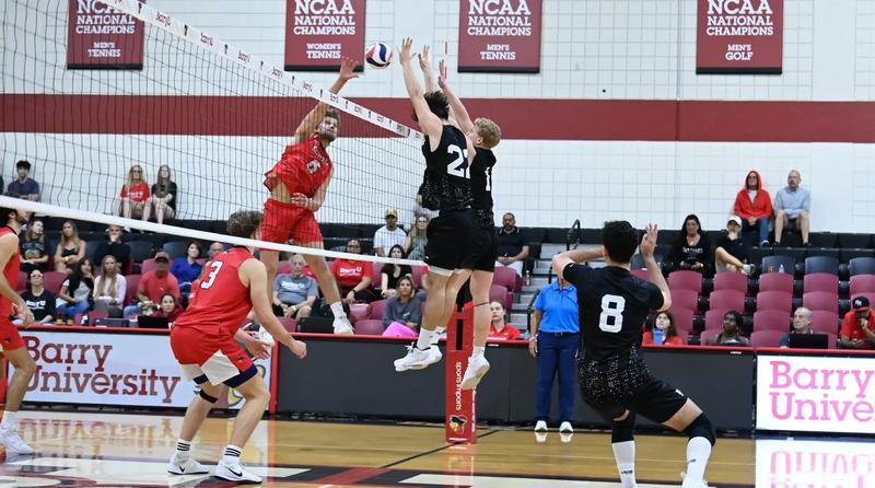 Marjanovic Paces Men’s Volleyball; Drops Opening Match to Barry