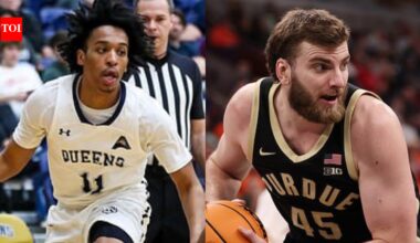 Purdue Boilermakers center Oscar Cluff creates viral moment after mixing up Queens University location before March Madness matchup | International Sports News