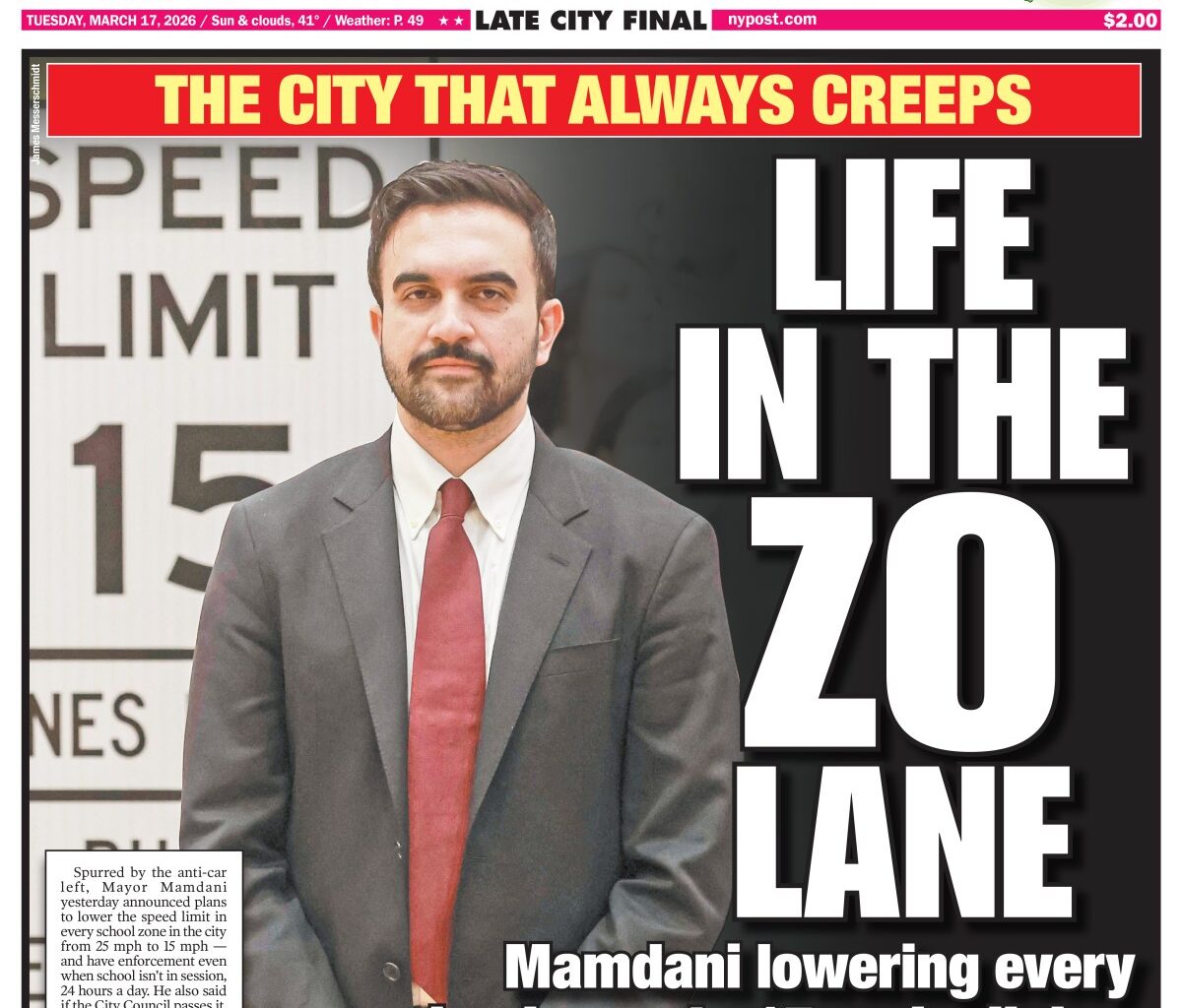 New York Post Cover for March 17, 2026