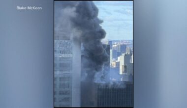 Midtown fire sends smoke into the air near St. Patrick's Day Parade in Manhattan, NYC