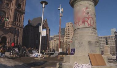 Queen's Park wrapping monuments to protect against vandalism
