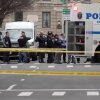 In this image taken from video, law enforcement officers respond to Manhattan's Upper East Side as New York City's police said they had identified a "suspicious device in a vehicle,” Sunday, March 8, 2026, in New York.
