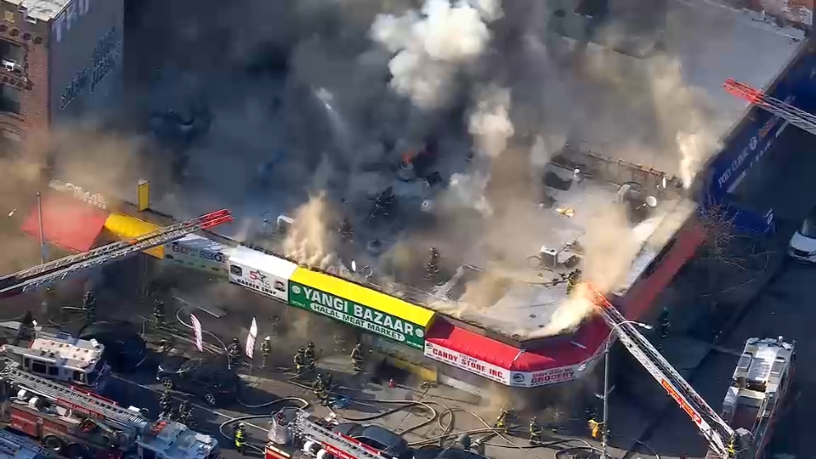 Midwood fire tears through building housing row of businesses in Brooklyn
