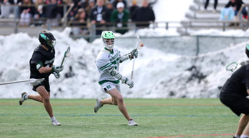 Engel Paces Men’s Lacrosse with Four Goals; Upended by Siena