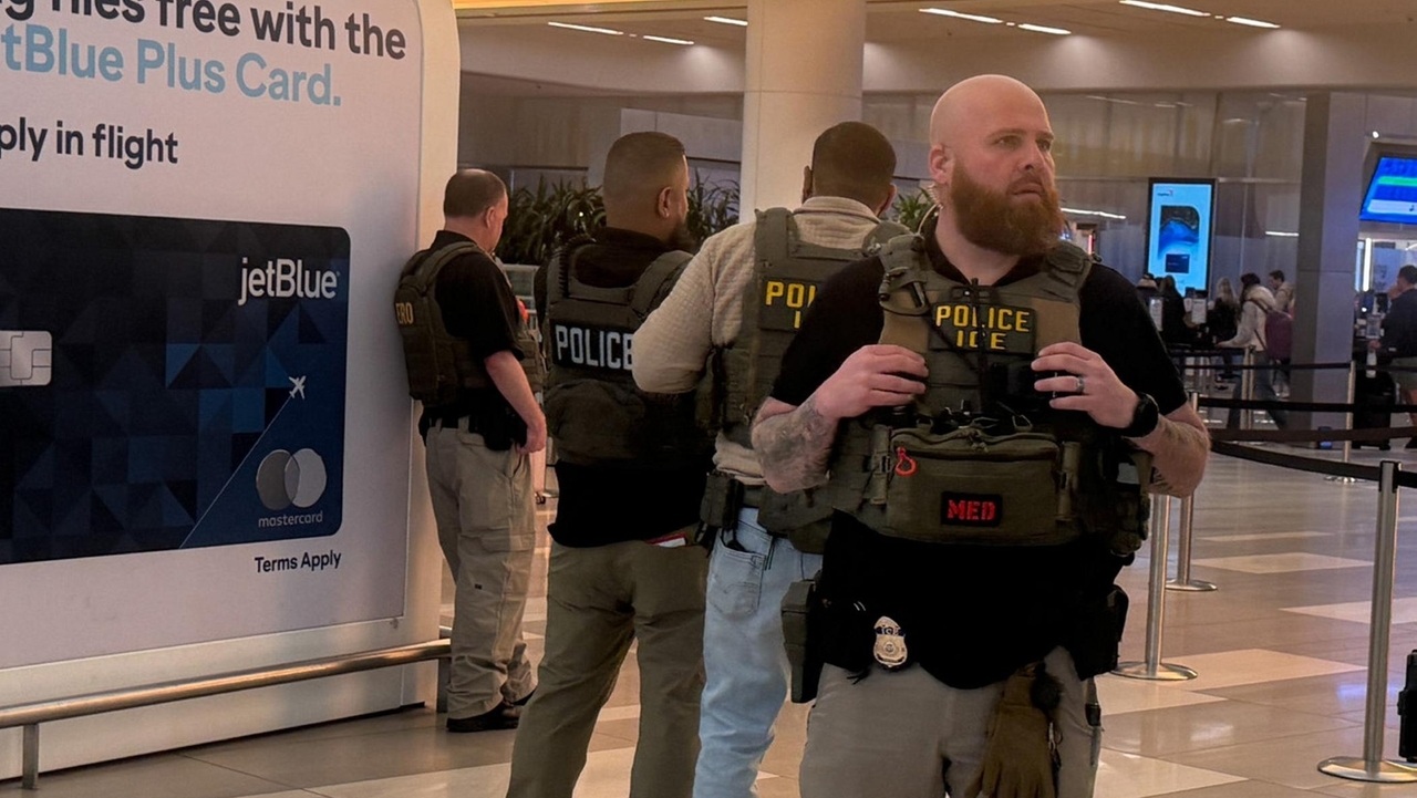 ICE officers patrolling Kennedy and LaGuardia after Trump TSA directive