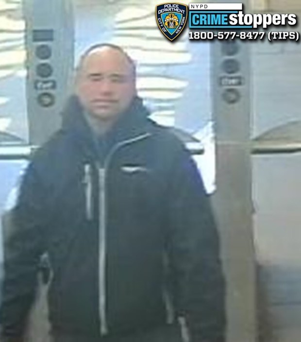 Police released an image of a man who they said attacked and robbed a 20-year-old Muslim woman at a Brooklyn subway station on March 17, 2026. (NYPD)