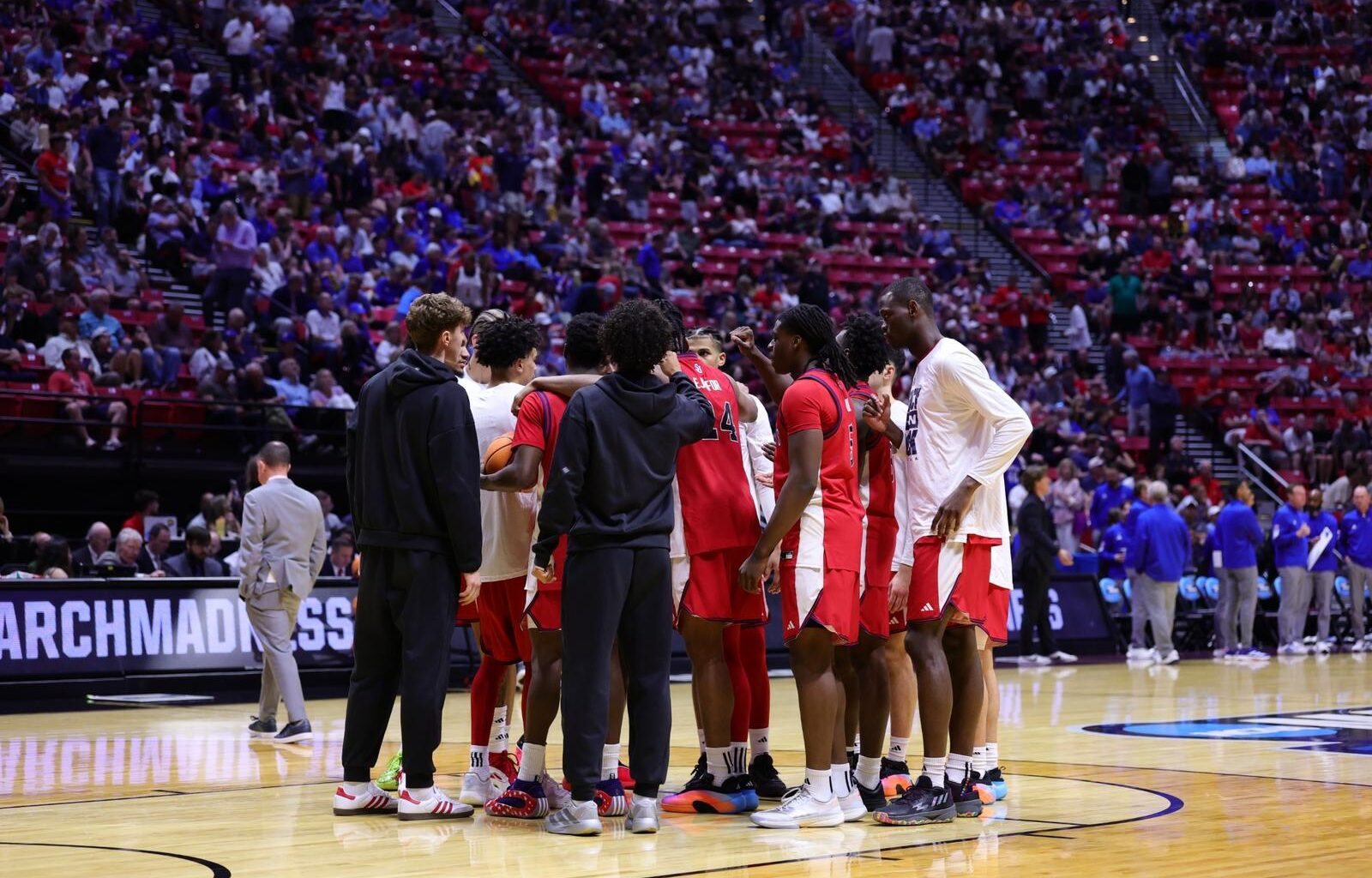 Dylan Darling drained the game-winning layup as time expired in a 67-65 win over Kansas in the NCAA Tournament Second Round in San Diego, sending the St. John's men's basketball team to the Sweet 16 for the first time since 1999.