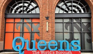 ‘Queens, The World’s Borough’ sculpture is now at Citi Field, between the main entrance and the Team Store.