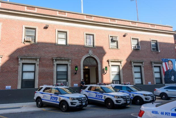 The NYPD's 46th Precinct stationhouse.