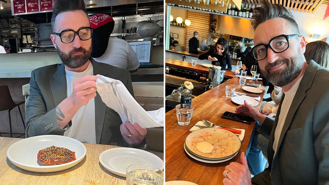 Joshua Fyksen broke a Guinness World Record by dining at 28 Michelin-star restaurants in New York in 24 hours. Courtesy of Guinness World Records