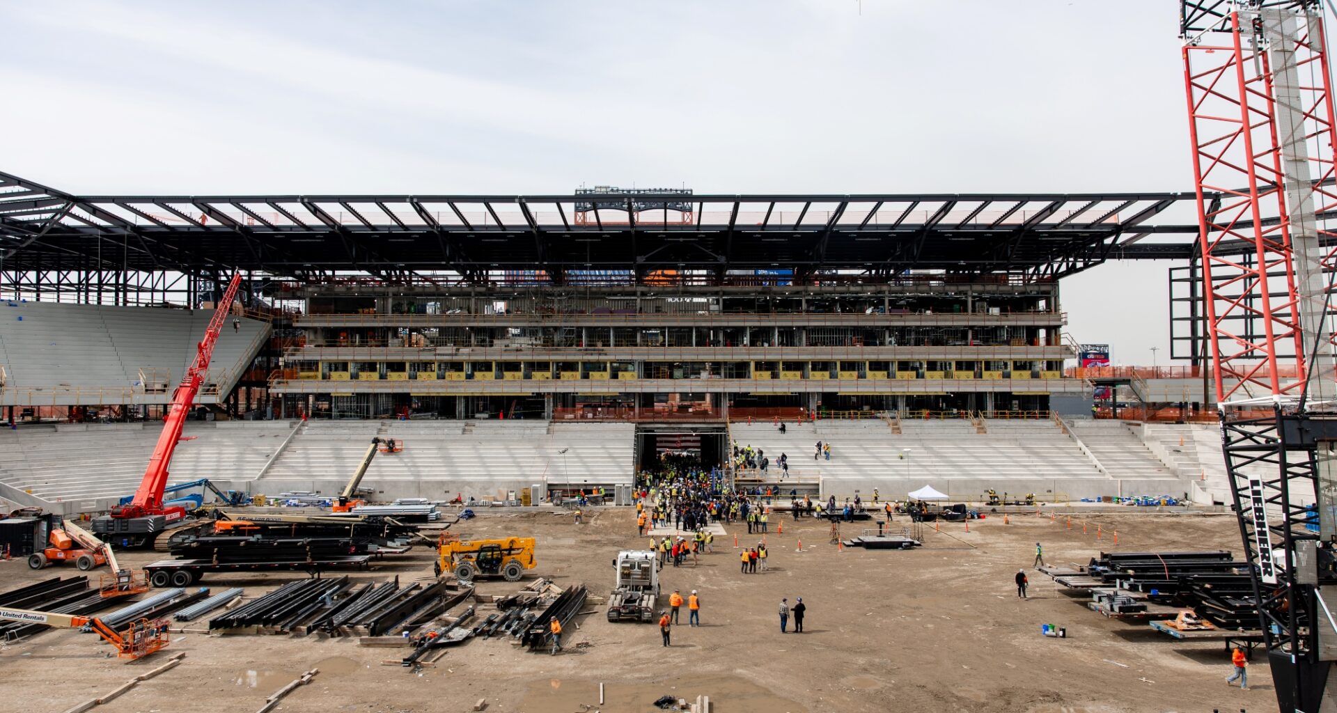 NYC’s first pro soccer stadium tops out in Queens